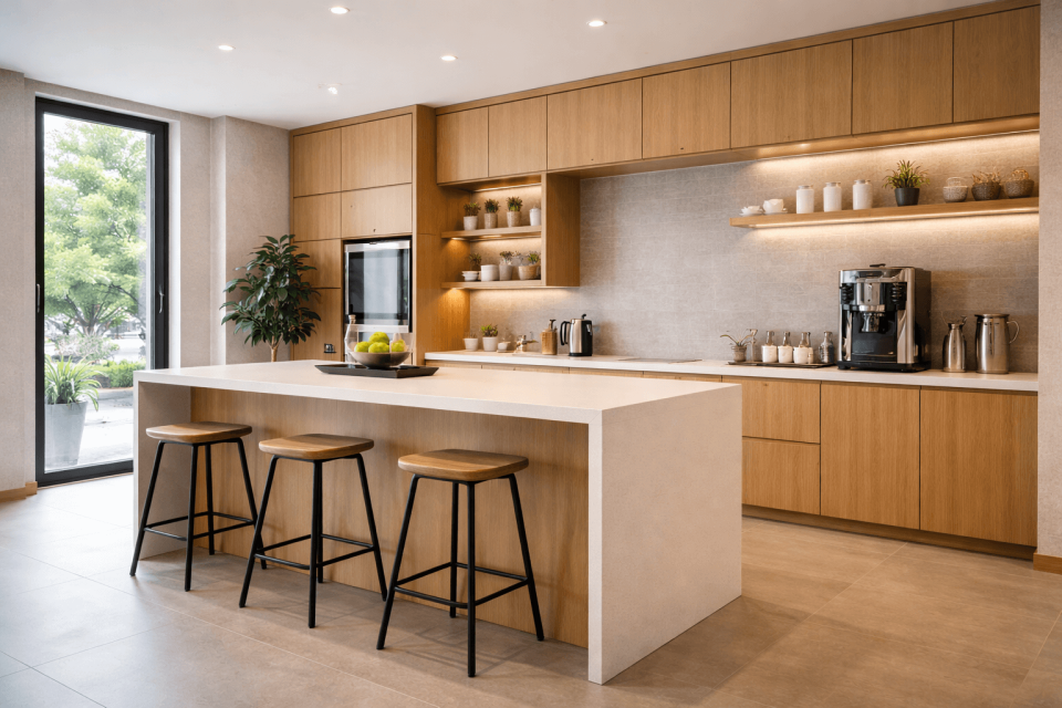 Unsere Schöne eingerichtete moderne Kaffeeküche in Bonn