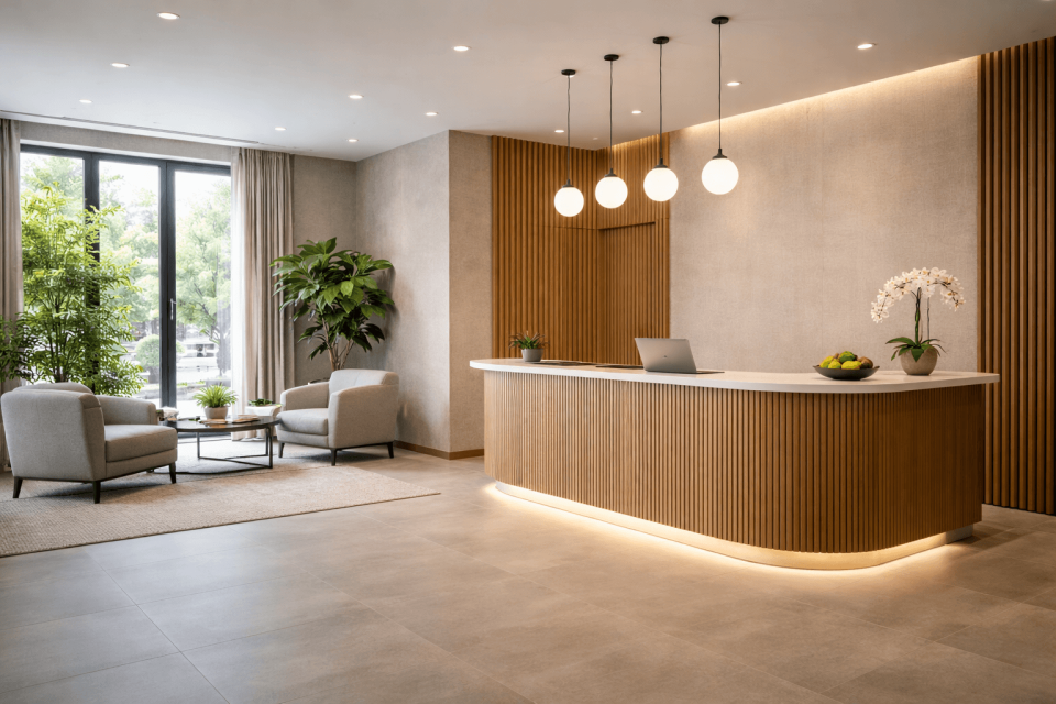 Unser schön eingerichteter Eingangsbereich in Bonn Bild